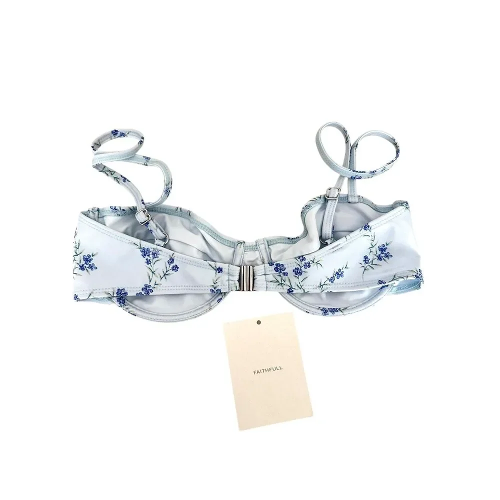 FAITHFULL‎ THE BRAND X REVOLVE Farrah Floral Bikini Top Medium NEW NWT